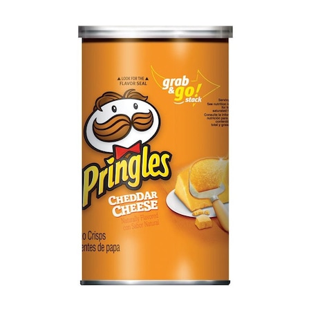 Pringles Pringles Cheddar Cheese Chips 5.57 oz Can, PK14 650281